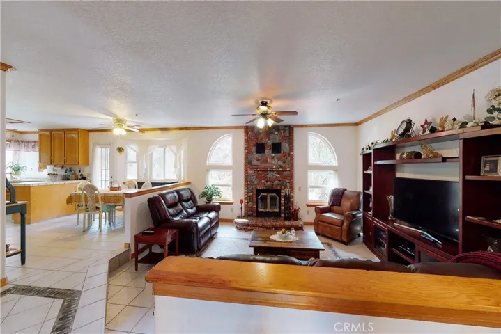 Step Down Living Room with Fireplace
