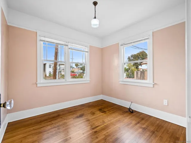 One of two bedrooms