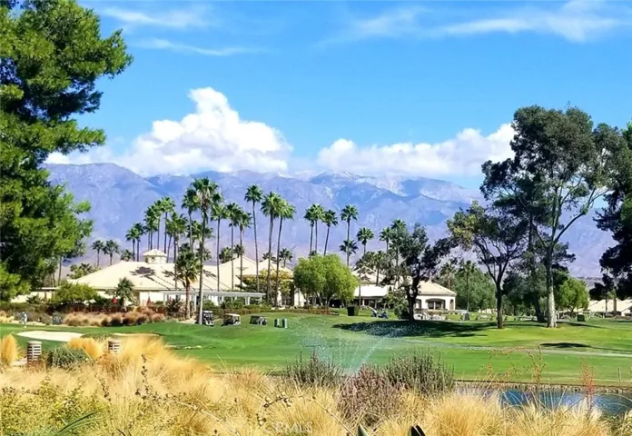 view from hole #9 of back of clubhouse