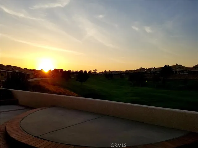 Back patio sunset