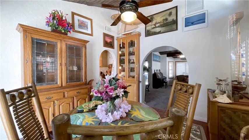 Dining Room w/Vaulted Wood Beamed Ceiling
