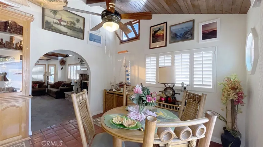 Dining Room w/Vaulted Wood Beamed Ceiling