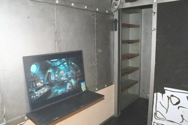 20,000 Leagues Under Sea theme - closet shelf area was once a bathroom. (Bed #two)