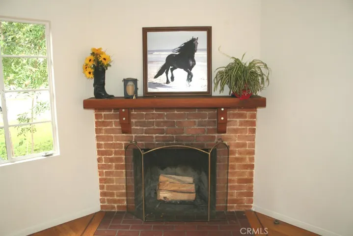 Close up of Fireplace with gas starter.