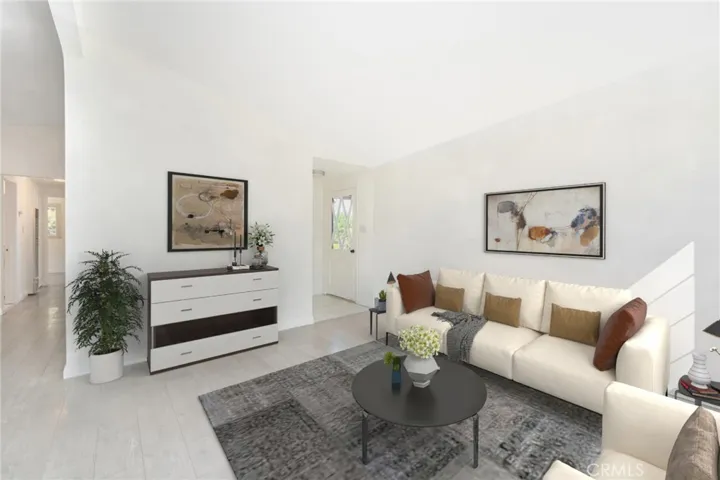 Virtually staged living room.