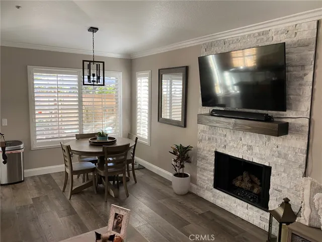 Living room fireplace