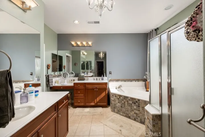 Master bathroom-2 - note dual sinks split - one with vanity area