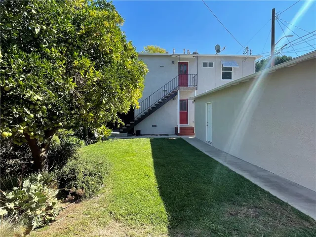 Backyard towards building