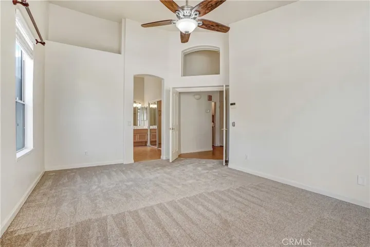 Double door entry to master bedroom leading to master bath.