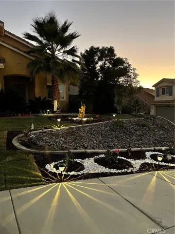 Front yard night view