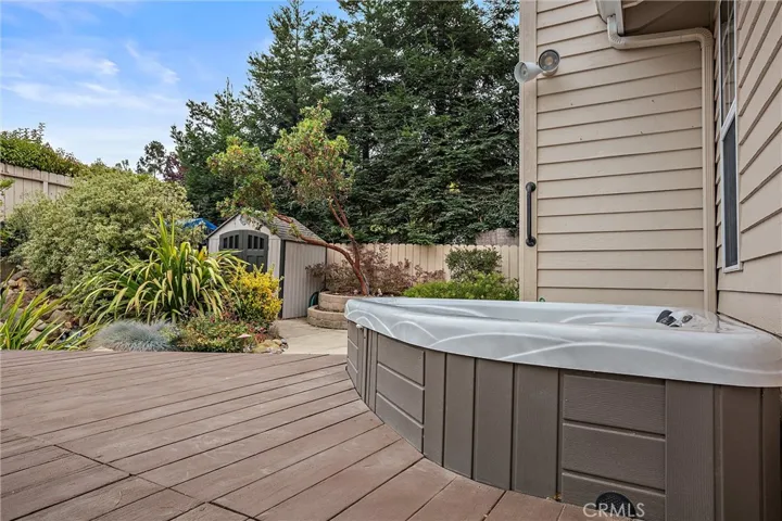 Back patio with spa
