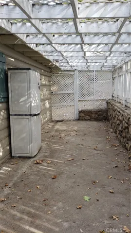 Patio area enclosed