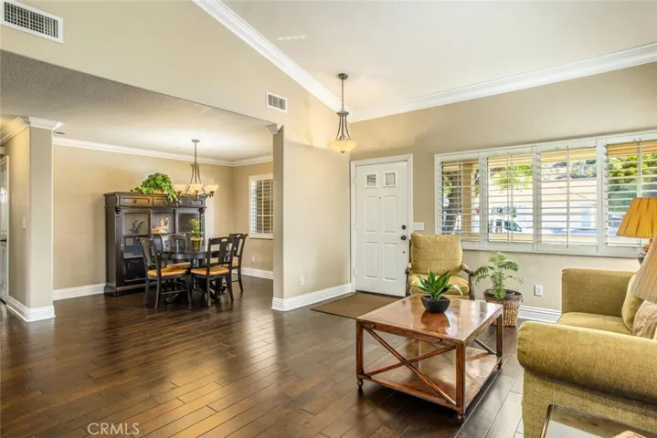 front door, dining & livingroom