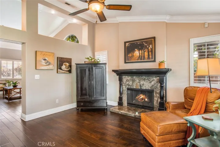 familyroom with fireplace