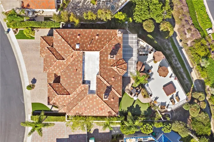 Aerial Looking Down On Entire House and Yard