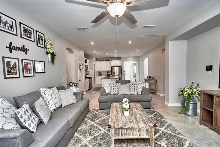Beautiful Neutral Colors. Recessed niche for entertainment center