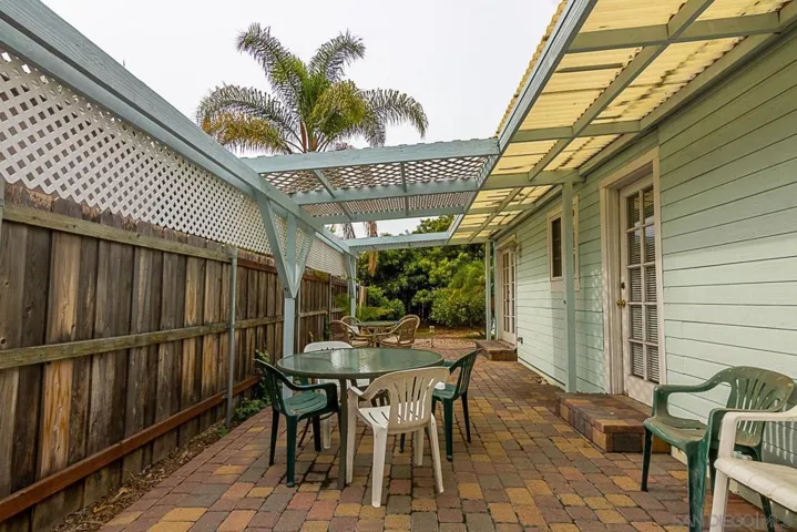 Large patio off the main home.