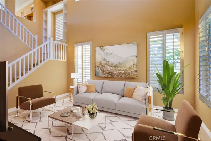 Living Room - Virtually staged to give different look and feel