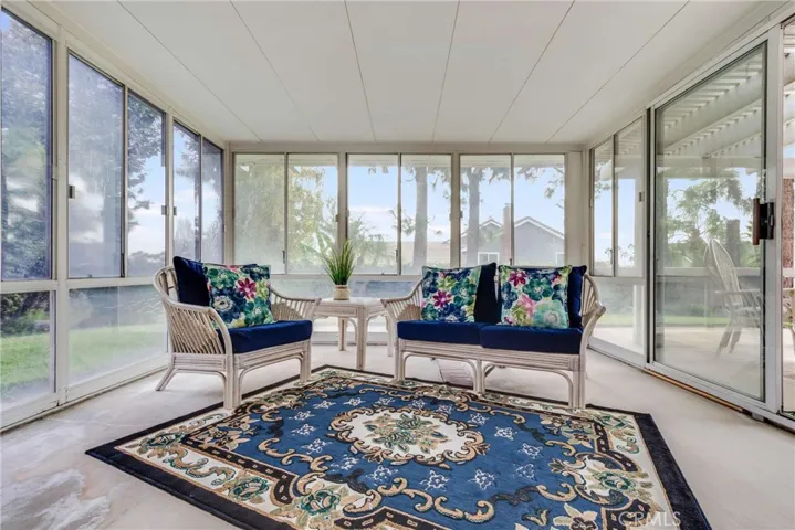 Here is the charming sun room.