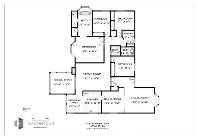 Floor plan without garage.