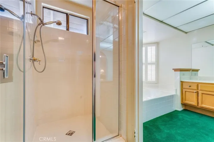 Shower stall of "In suite" bathroom.