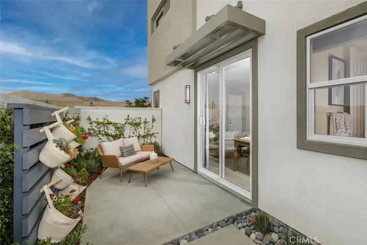 Side yard of model home used for representational purposes only.