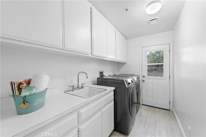 Indoor laundry with direct access to backyard
