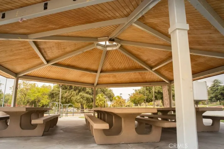 San Antonio Park boasts an immense covered patio with picnic tables.