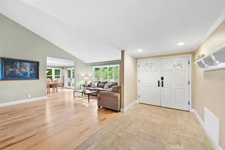 entry and living room
