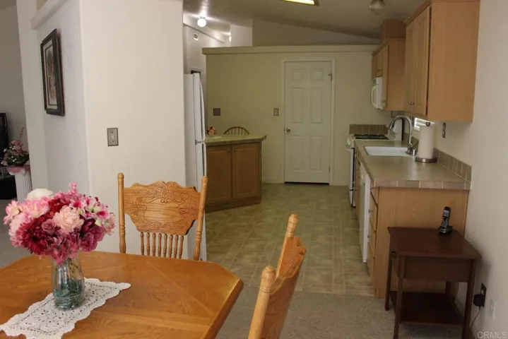 View from dinging room to kitchen