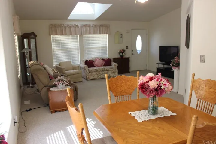 View from dining room to living room