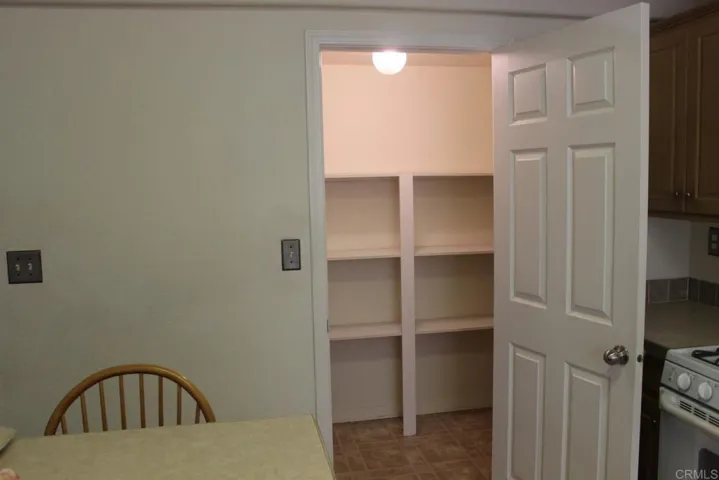 View of the walk-in pantry in kitchen