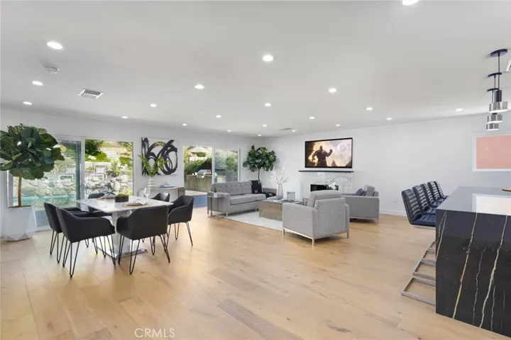 Open space Living Rm w/Recessed Lights