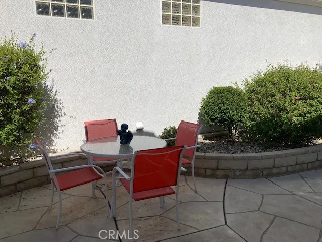 Side patio.