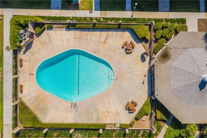 Aerial view of the pool