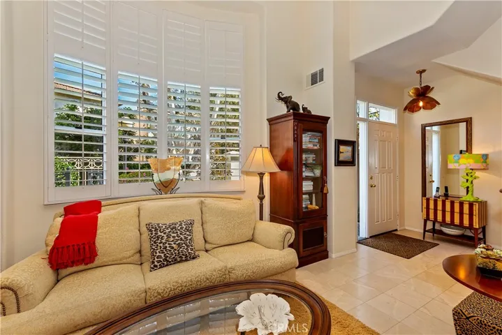 Light and Bright Living Room with Cathedral Ceilings