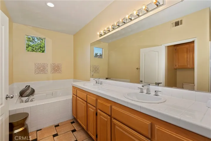 Master Bath with Double Sinks and Large Soaking Tub