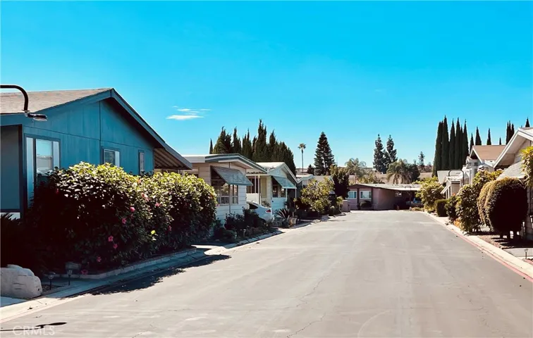 Looking down the street from your home.
