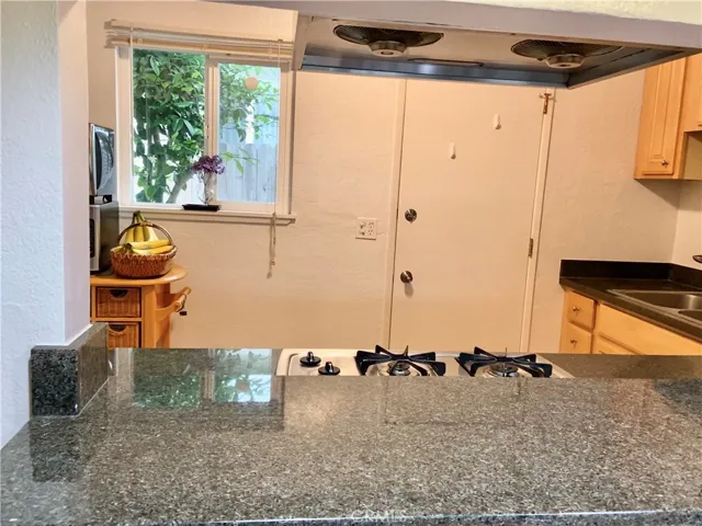 Easy access to patio from kitchen