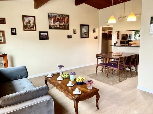 Full view of living room/dining combo