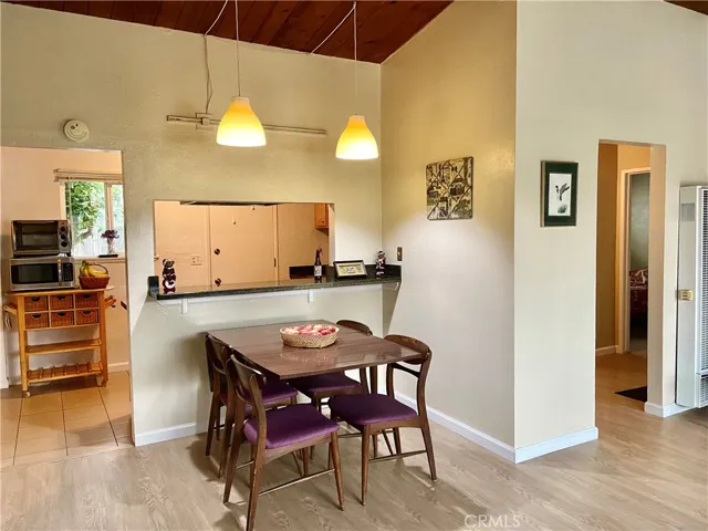 Dining area with lightings