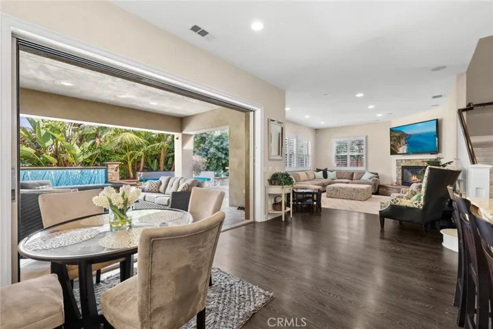 Open floor plan with seamless transition from kitchen to Family Room