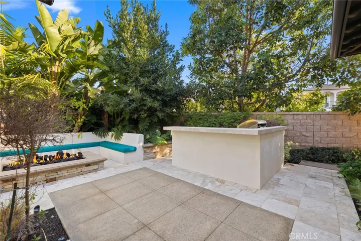 Built in BBQ island with high-quality grill and refrigerator.