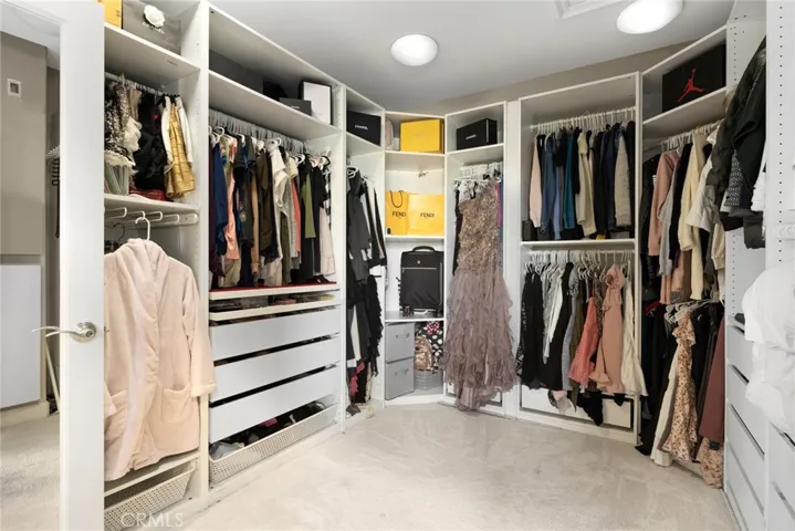 Spacious walk in closet