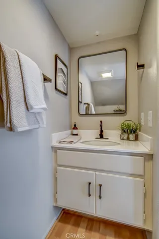 Nice Convenient 1/2 Bathroom Downstairs with updated MIrrors, fixtures and Hardware
