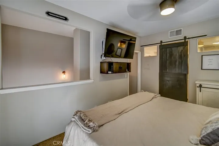 Open Wall Area use as you Wish... Master Notice Farmhouse Barn Type Sliding Door into Bathroom