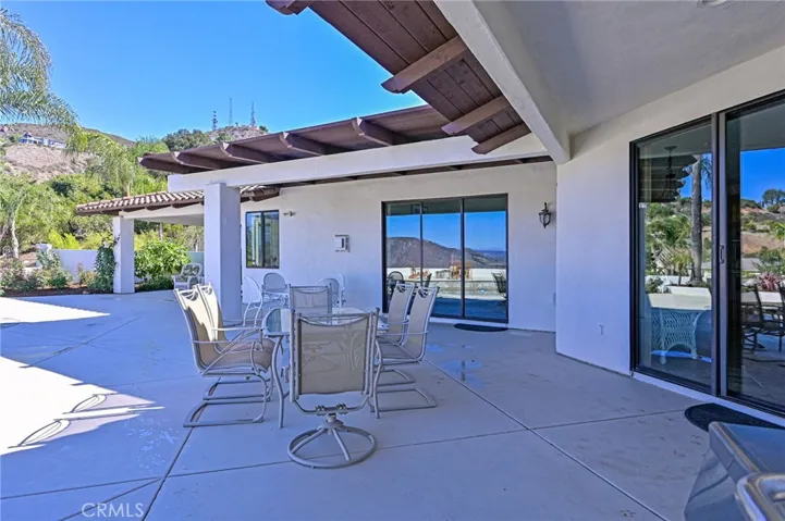 Several patio areas