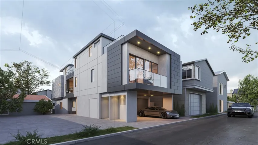 Alley view. 
Rear elevation rendering.