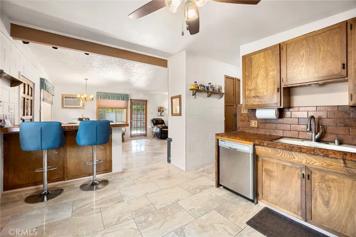 View from Kitchen toward Dining/Family Room Area