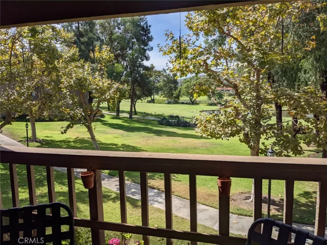 View of the golf course from the living room